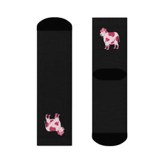 Cute Pink Cow Socks – Heart-Spotted & Full of Personality