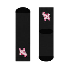 Cute Pink Cow Socks – Heart-Spotted & Full of Personality