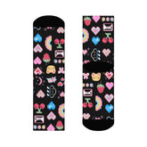 Pixel Love Socks – Retro Gamer Style with a Sweet Twist