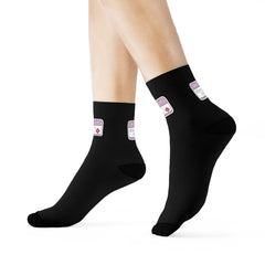 “Hello I’m Allergic to People” Funny Crew Socks – Soft, Comfy & Bold Statement Socks