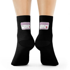 “Hello I’m Allergic to People” Funny Crew Socks – Soft, Comfy & Bold Statement Socks