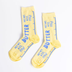 Butter Me Up Socks – Cute Kitchen Conversion Print for Bakers