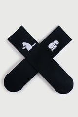 Forever Buddies Socks – Kid & Pup Duo on Classic Black