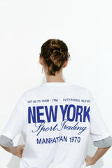 New York Sport Trading Manhattan 1970 Graphic T-Shirt – Retro Fifth Avenue Print