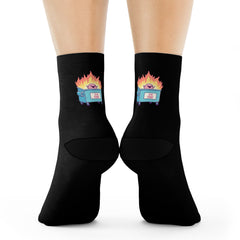 I’m Fine Fire Cartoon Socks – Funny & Relatable Statement Socks.