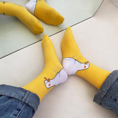 Waddle On Duck Socks – Bright Yellow & Full of Quack-titude