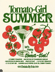 Organic Girl Summer T-Shirt – Cherry Juice Cocktail Print Oversized Tee