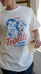 Tequila Breakfast of Champions T-Shirt – Retro Graphic Oversized Tee