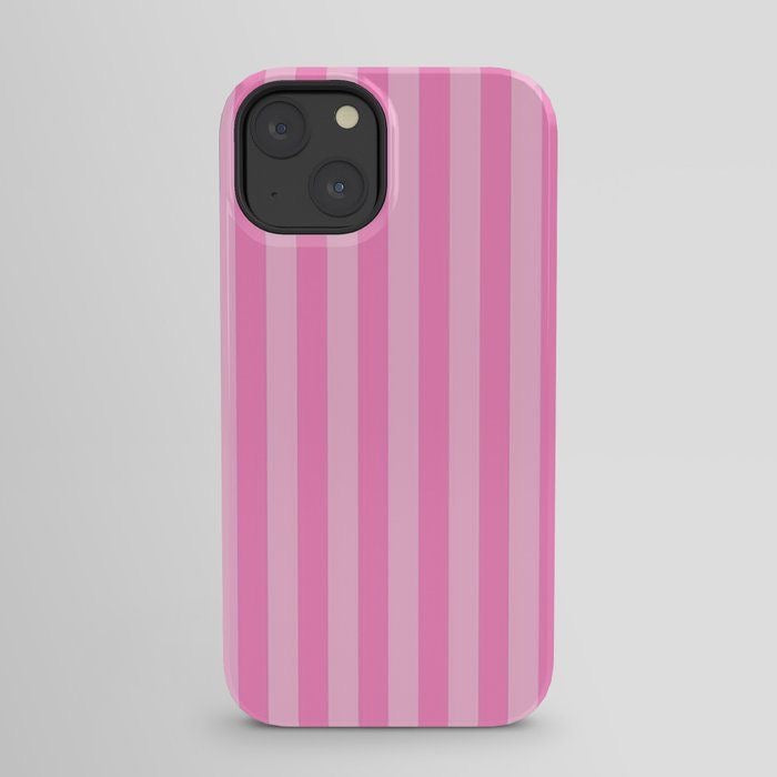 Pink Candy Stripe Phone Case – Glossy Hard Shell Cover